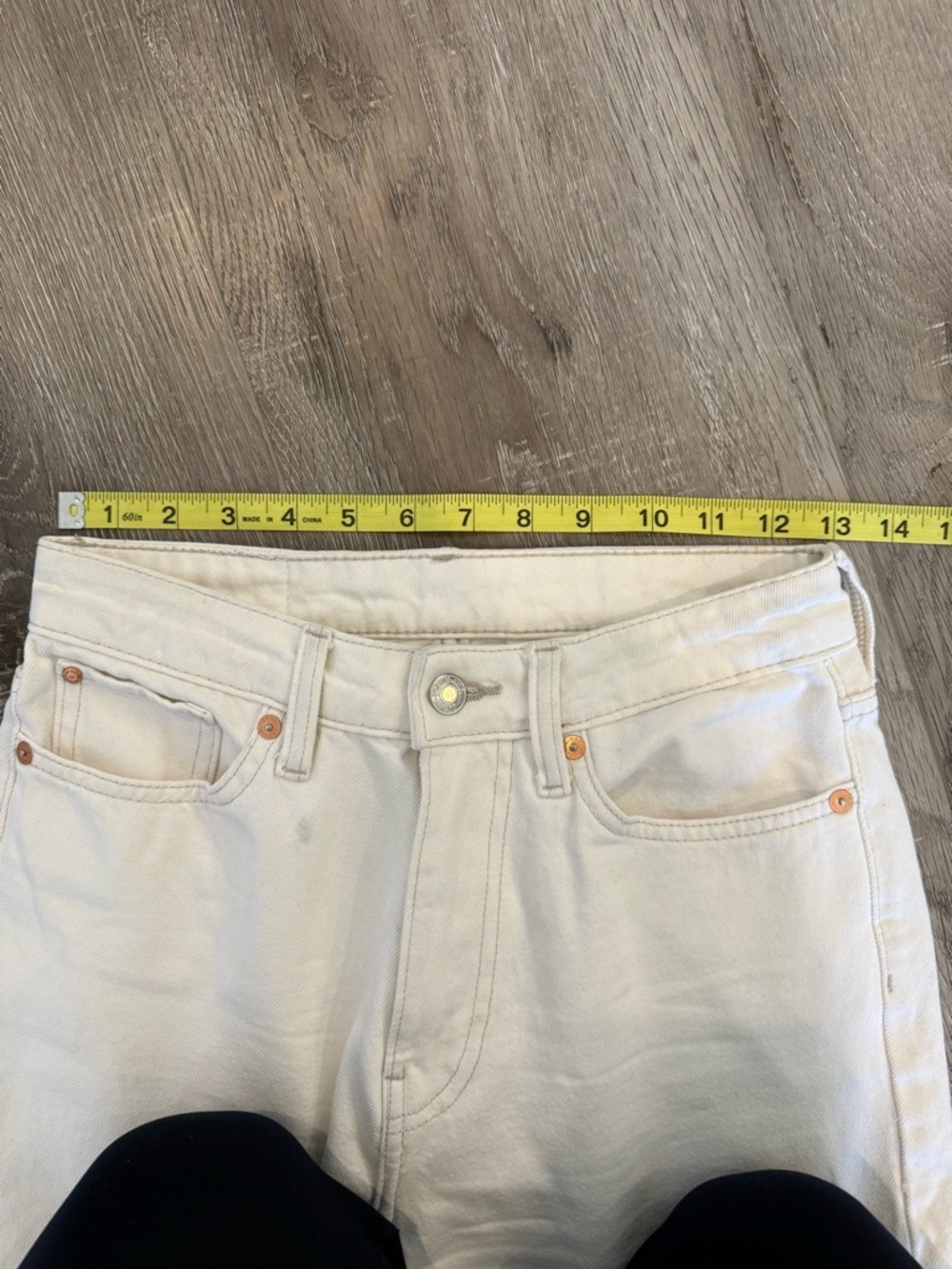 White Straight Leg Jeans - Picture 5 of 6